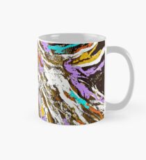 Pferdeabstraktes braunes blaues Gold Tasse