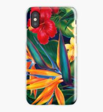Tropical Paradise Hawaiian Birds of Paradise Illustration iPhone XS Case