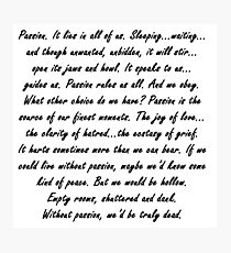 Joss Whedon Passion Quote Photographic Print