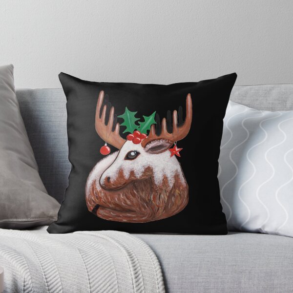 Christ-Moose Pudding Throw Pillow