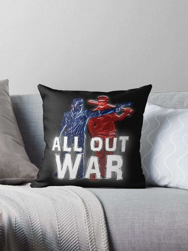 The Walking Dead All Out War Throw Pillow By Somaniart