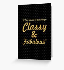 A girl shoud... “Coco Chanel” Inspirational Quote Greeting Card