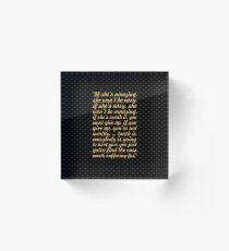If she's amazing... “Bob Marley” Inspirational Quote Acrylic Block
