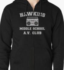 Hawkins Middle School AV Club Stranger Things Zipped Hoodie