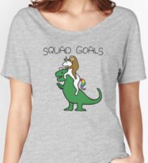 Kader Ziele (Faultier, Einhorn, T-Rex) Baggyfit T-Shirt