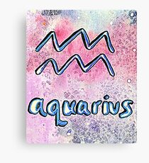 Aquarius, zodiac, horoscope, star sign, astrological Canvas Print