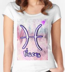 Pisces, zodiac, astrology, star sign, horoscope Fitted Scoop T-Shirt