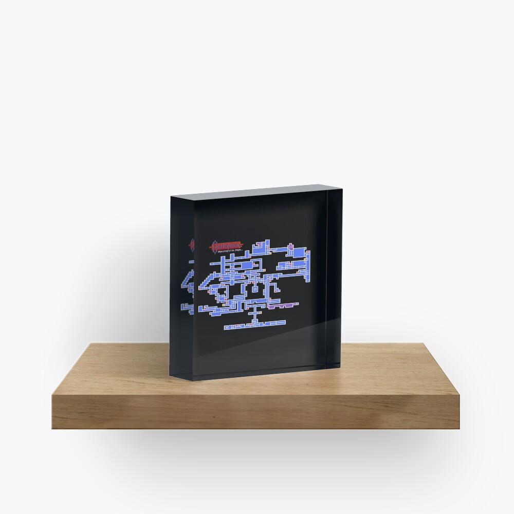 Castlevania Map Acrylic Block