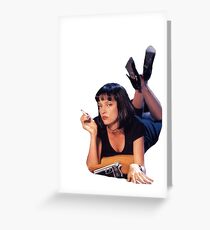 Pulp Fiction Mia Wallace Greeting Card