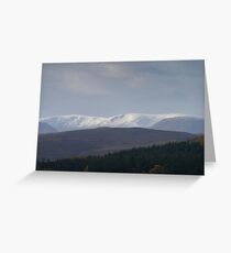 Snowy mountain landscape in the Scottish Highlands Greeting Card