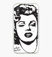 Black and white Marilyn Monroe face iPhone Case