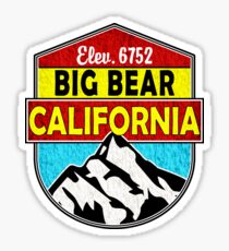 BIG BEAR LAKE CALIFORNIA SKIING SKI LAKE BOAT BOATING SNOWBOARD Sticker