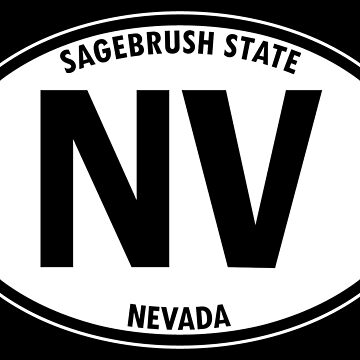 Las Vegas (LV) Oval Bumper Sticker