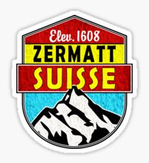 Zermatt Suisse Switzerland Skiing Climbing Hike Mountains Ski Matterhorn Sticker