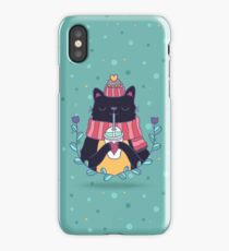 Winter cat iPhone Case