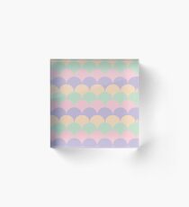 Pastel Scalloped Pattern Acrylic Block