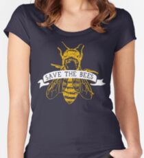 Save The Bees! (Dark) Women's Fitted Scoop T-Shirt