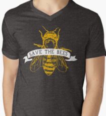 Save The Bees! (Dark) V-Neck T-Shirt