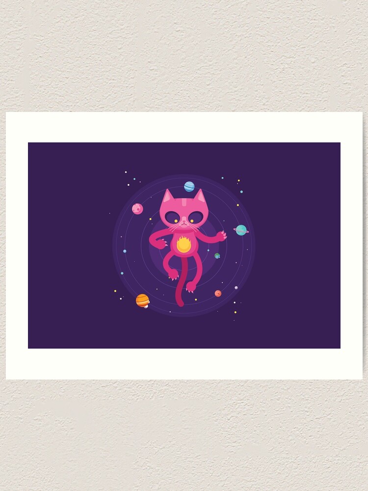 Alternate view of God is a Cat Art Print