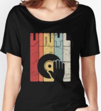 Retro Vinyl Record Turntable Women's Relaxed Fit T-Shirt
