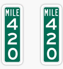Pegatina Marcador de 420 millas