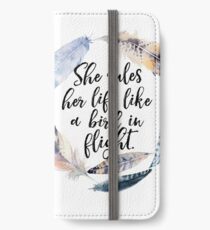 Bird in Flight - Rhiannon Lyrics iPhone Wallet/Case/Skin