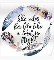 Bird in Flight - Rhiannon Lyrics Poster
