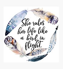Bird in Flight - Rhiannon Lyrics Photographic Print