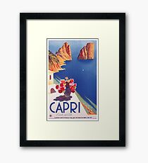 Weinlese-Capri Italien Reise-Plakat Gerahmtes Wandbild