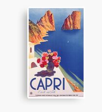 Weinlese-Capri Italien Reise-Plakat Leinwanddruck