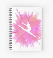Cuaderno de espiral Silueta de gimnasia Pink Explosion