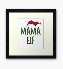 Mama Elf Christmas Framed Print