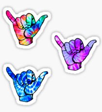 tie dye shakas Sticker