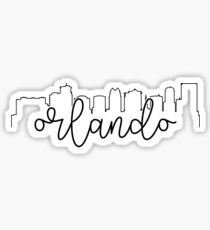 skyline silhouette - orlando Sticker