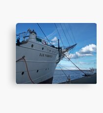 Frigate "Dar Pomorza" in the Gdynia sea harbour Canvas Print