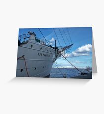Frigate "Dar Pomorza" in the Gdynia sea harbour Greeting Card