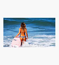 Hot Bikini Surfer Babe Photographic Print