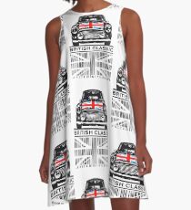 British Classic barcode A-Line Dress