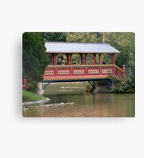 Journeying under the bridge Canvas Print