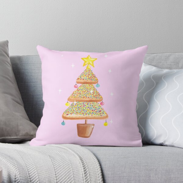 Fairy Christmas - Fairy Bread - Pink Throw Pillow