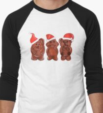 Three Chocolatiers - Freddo, Caramello & Yowie - Christmas Men's Baseball ¾ T-Shirt
