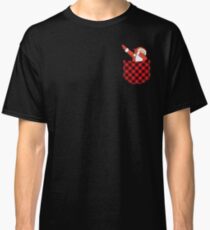 Pocket T-shirt Plaid Shirts Dabbing Santa Christmas Tshirt Classic T-Shirt