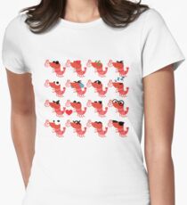 Prawn Emoji Women's Fitted T-Shirt