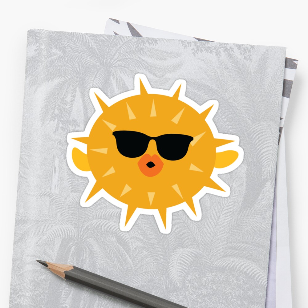 pufferfish-emoji-sticker-by-hippoemo-redbubble