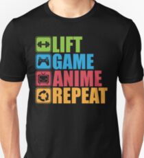 Heben, Spiel, Anime, Wiederholen - Icon Piktogramm Slim Fit T-Shirt