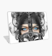 Templer-T-Shirt Ritter-Frau des Glauben-Kriegers Mittelalterliches Schwert Laptop Skin