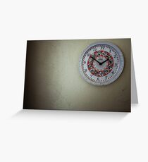 czech retro wall clock Grußkarte