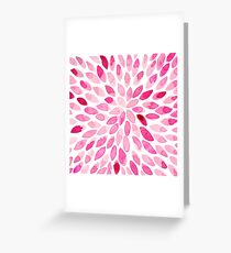 Watercolor brush strokes - pink Greeting Card
