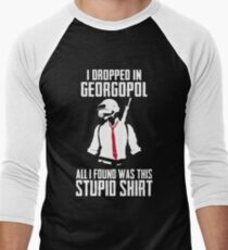 PUBG - Dropped in Georgopol - PlayerUnknown's Battlegrounds - Short-Sleeve Unisex T-Shirt Men's Baseball ¾ T-Shirt