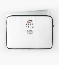 KEEP CALM & TRUST GOD Laptop Sleeve